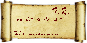 Thurzó Renátó névjegykártya