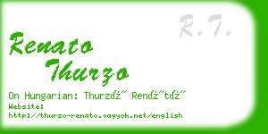 renato thurzo business card